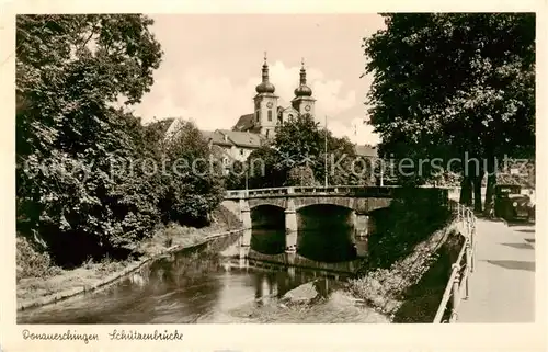 AK / Ansichtskarte  Donaueschingen Schuetzenbruecke Donaueschingen