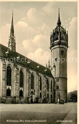 AK / Ansichtskarte 73804892 Wittenberg__Lutherstadt Schlosskirche 