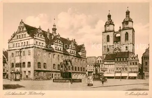 AK / Ansichtskarte  Wittenberg__Lutherstadt Marktplatz 