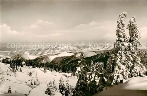 AK / Ansichtskarte  Feldberg_1450m_Schwarzwald Blick auf Baldenwegerhuette Naturfreundehaus Hinterwaldkopf Kandel 