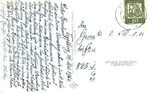 AK / Ansichtskarte  Trostberg_Alz Stadtpfarrkirche Panorama Karlsplatz Vormarkt Neue Schulen 