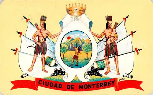 AK / Ansichtskarte 73804905 Monterrey Shield of the City of Monterrey Monterrey