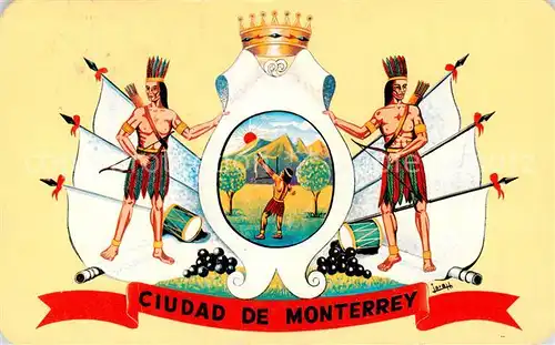 AK / Ansichtskarte  Monterrey Shield of the City of Monterrey Monterrey