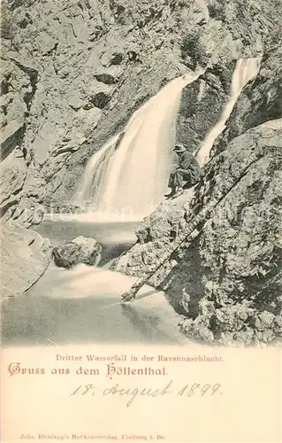 AK / Ansichtskarte  Hoellental_Schwarzwald Dritter Wasserfall in der Ravennaschlucht Hoellental_Schwarzwald