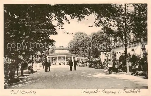 AK / Ansichtskarte  Bad_Meinberg Kurpark Eingang und Trinkhalle Bad_Meinberg