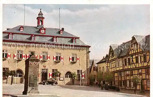 AK / Ansichtskarte  Linz_Rhein Marktplatz mit Rathaus Linz_Rhein