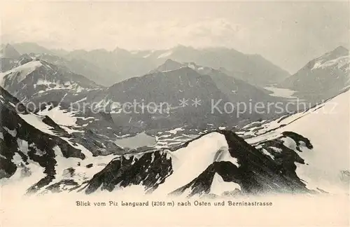 AK / Ansichtskarte Berninastrasse Blick vom Piz Languard Berninastrasse