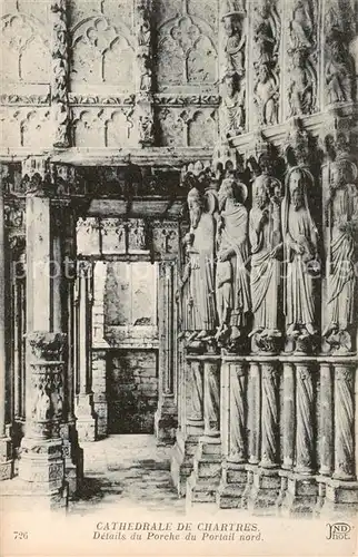 AK / Ansichtskarte Chartres_28 Cathedrale de Chartres Details due Porche du Portail nord 
