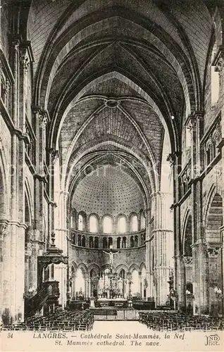 AK / Ansichtskarte Langres_52 Cathedrale Saint Mammes le Nef  