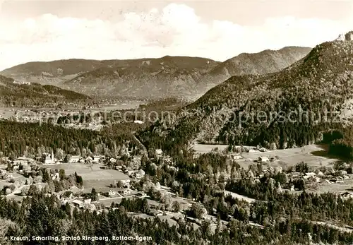 AK / Ansichtskarte  Kreuth_Tegernsee Scharling Schloss Ringberg Rottach Egern Fliegeraufnahme Kreuth Tegernsee