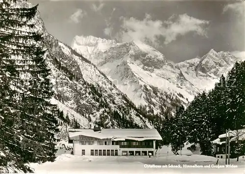 AK / Ansichtskarte 73805020 Oytalhaus_1010m_Oberstdorf mit Schneck Himmelhorn und Grossem Wilden 