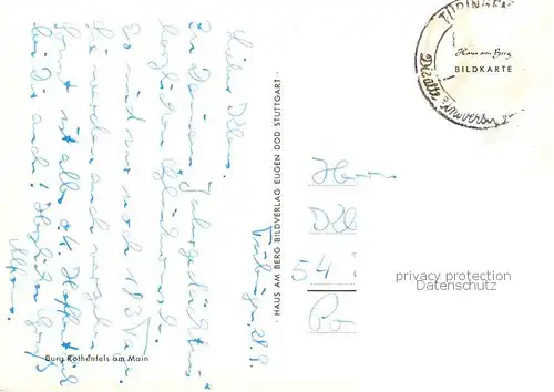 AK / Ansichtskarte  Rothenfels_Unterfranken Burg Rothenfels Rothenfels Unterfranken