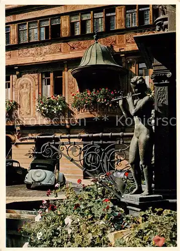 AK / Ansichtskarte  Tuebingen Marktbrunnen mit Rathaus Tuebingen