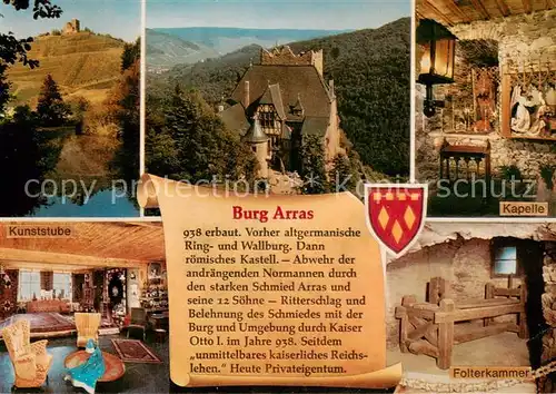 AK / Ansichtskarte  Alf_Bullay_Mosel Burg Arras Kunststube Kapelle Folterkammer Alf_Bullay_Mosel