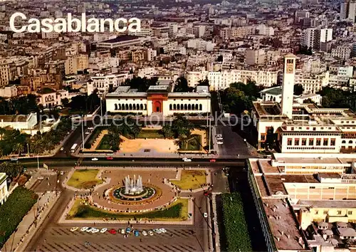 AK / Ansichtskarte  Casablanca Vue aerienne Place des Nations Unies  Casablanca