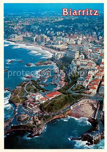 AK / Ansichtskarte Biarritz_Pyrenees_Atlantiques Vue aerienne Biarritz_Pyrenees