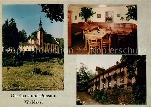 AK / Ansichtskarte  Mariabuchen_Lohr_Main Gasthaus Pension Waldrast Gaststube 