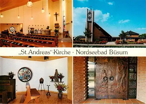 AK / Ansichtskarte 73805074 Buesum_Nordseebad St Andreas Kirche Inneres Buesum_Nordseebad