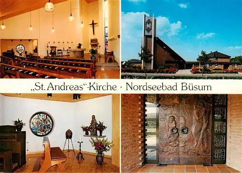 AK / Ansichtskarte  Buesum_Nordseebad St Andreas Kirche Inneres Buesum_Nordseebad