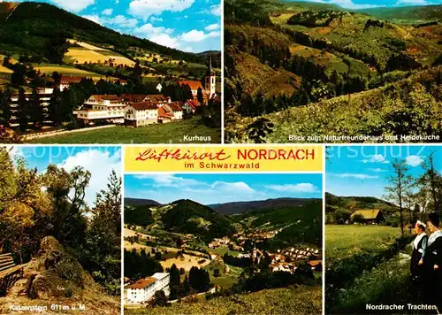 AK / Ansichtskarte  Nordrach Kurhaus Panorama Heidekirche Katzenstein Nordracher Trachten Nordrach