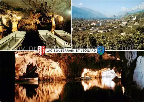 AK / Ansichtskarte Saint_Leonard_VS Le lac souterrain le plus grand d Europe Saint_Leonard_VS