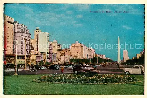 AK / Ansichtskarte  Buenos_Aires_Argentina Avenida 9 de Julio 