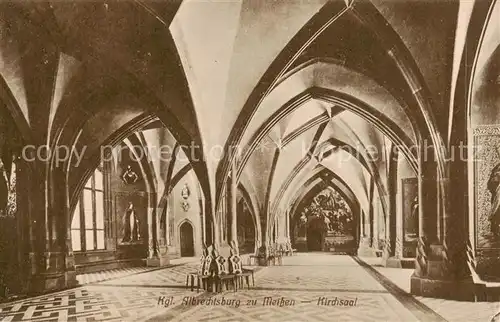 AK / Ansichtskarte  Meissen_Elbe_Sachsen Kgl Albrechtsburg Kirchsaal Meissen_Elbe_Sachsen