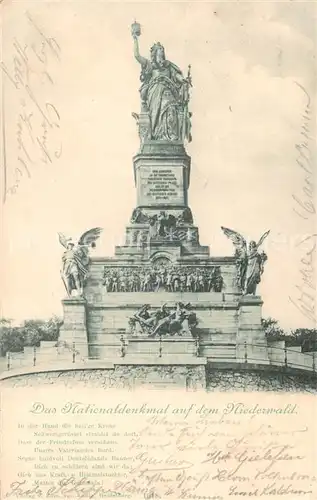 AK / Ansichtskarte  Niederwalddenkmal_Ruedesheim Monument 