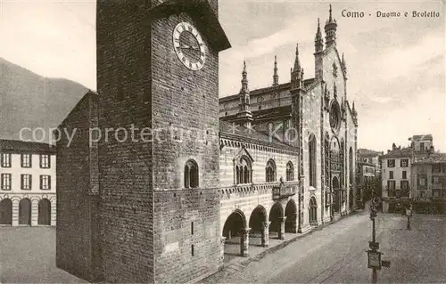 AK / Ansichtskarte  Como_Lago_di_Como Duomo e Broletto Como_Lago_di_Como