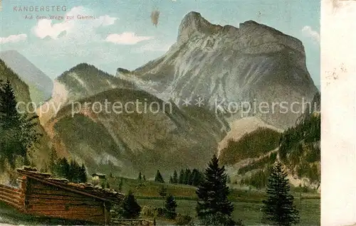 AK / Ansichtskarte Kandersteg_BE Auf dem Weg zur Gemmi Kandersteg_BE