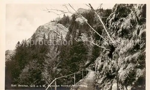 AK / Ansichtskarte  Belchen_Baden Partie am Hochkelchfelsenweg Belchen_Baden