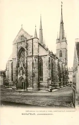 AK / Ansichtskarte  Saalfeld_Saale Johanneskirche Saalfeld_Saale