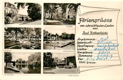 AK / Ansichtskarte 73805218 Bad_Rothenfelde Badehaus Kurpark Schwimmbad Grosse Saline Bad_Rothenfelde