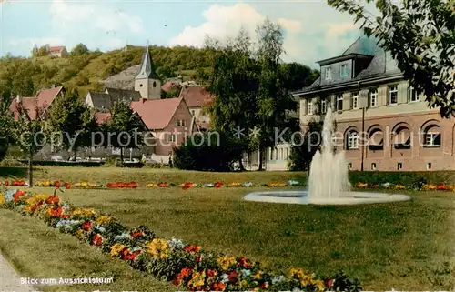 AK / Ansichtskarte 73805233 Bad_Orb Blick zum Aussichtsturm Park Fontaene Bad_Orb