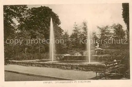 AK / Ansichtskarte  Erfurt Springbrunnen im Stadtpark Erfurt