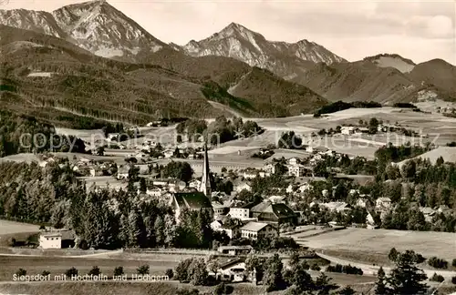 AK / Ansichtskarte  Siegsdorf_Oberbayern mit Hochfelln und Hochgern Siegsdorf Oberbayern