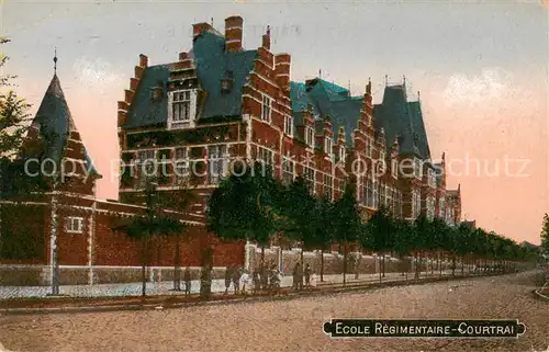 AK / Ansichtskarte 73805294 Courtrai_Flandre Ecole Regimentaire Courtrai_Flandre