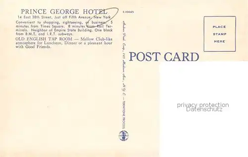 AK / Ansichtskarte  New_York_City Prince George Hotel New_York_City