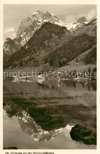 AK / Ansichtskarte  Berchtesgaden HIntersee mit den Muehlsturzhoernern Berchtesgaden