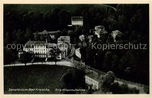 AK / Ansichtskarte  Bad_Kreischa Sanatorium Fliegeraufnahme Bad_Kreischa