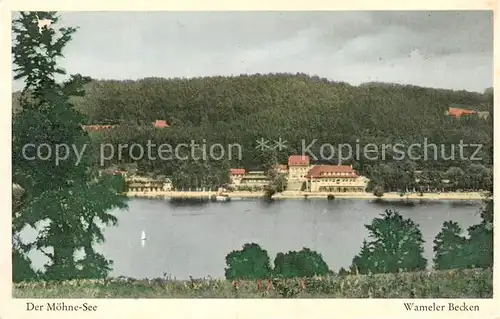 AK / Ansichtskarte  Moehnesee Wameler Becken Panorama Moehnesee