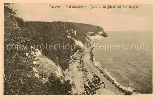 AK / Ansichtskarte  Sassnitz_Ostseebad_Ruegen Stubbenkammer Blick von der Blaese auf den Hengst Sassnitz_Ostseebad_Ruegen