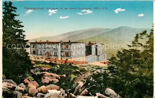 AK / Ansichtskarte  Riesengebirge_Boehmischer_Teil Peterbaude mit der kleinen Sturmhaube 