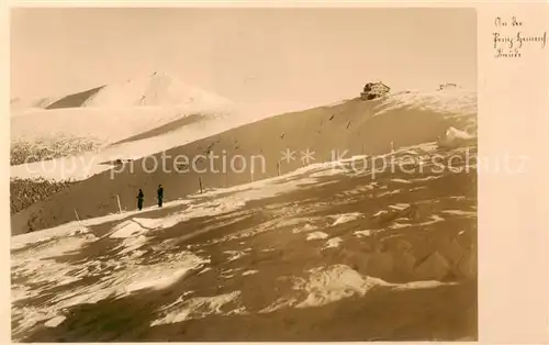 AK / Ansichtskarte  Riesengebirge_Boehmischer_Teil Prinz Heinrich Baude und Hampelbaude mit Schneekoppe 