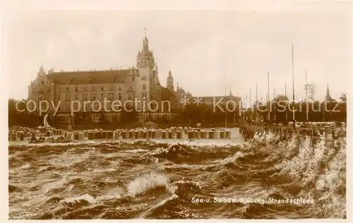 AK / Ansichtskarte  Kolberg__Ostseebad_Kolobrzeg_PL See und Solbad Strandschloss 