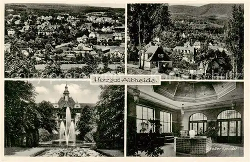 AK / Ansichtskarte  Altheide_Bad_Schlesien_PL Panorama Teilansichten Trinkbrunnen 