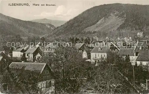 AK / Ansichtskarte 73805466 Ilsenburg_Harz Panorama mit Brocken Ilsenburg Harz