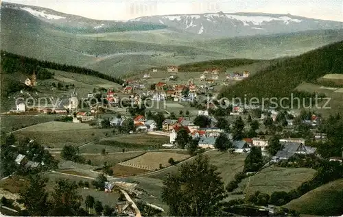 AK / Ansichtskarte 73805491 Krummhuebel_Karpacz_Riesengebirge_PL Panorama mit Hochgebirge 
