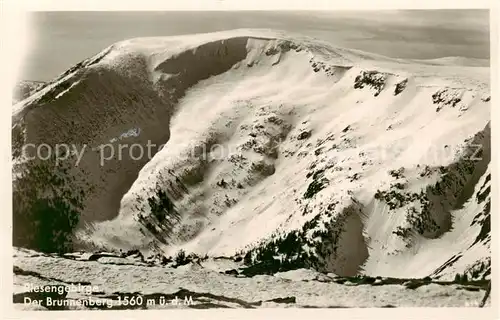 AK / Ansichtskarte  Riesengebirge_Boehmischer_Teil Der Brunnenberg 