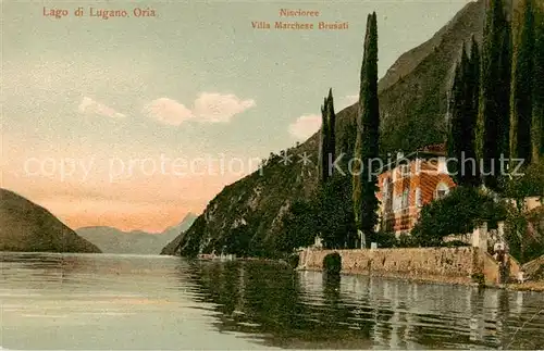 AK / Ansichtskarte Oria__Lago_di_Lugano_TI Villa Marchese Brusati Panorama 